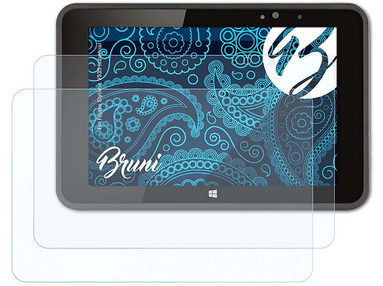 BRUNI 2x Basics-Clear Schutzfolie(für Fujitsu Stylistic V535 Industrial)