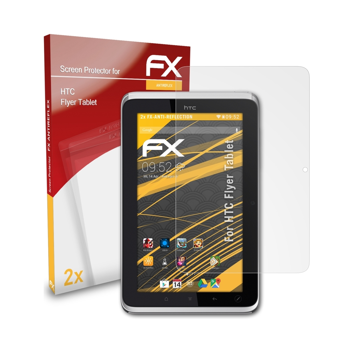 HTC 2x Tablet) FX-Antireflex Flyer ATFOLIX Displayschutz(für