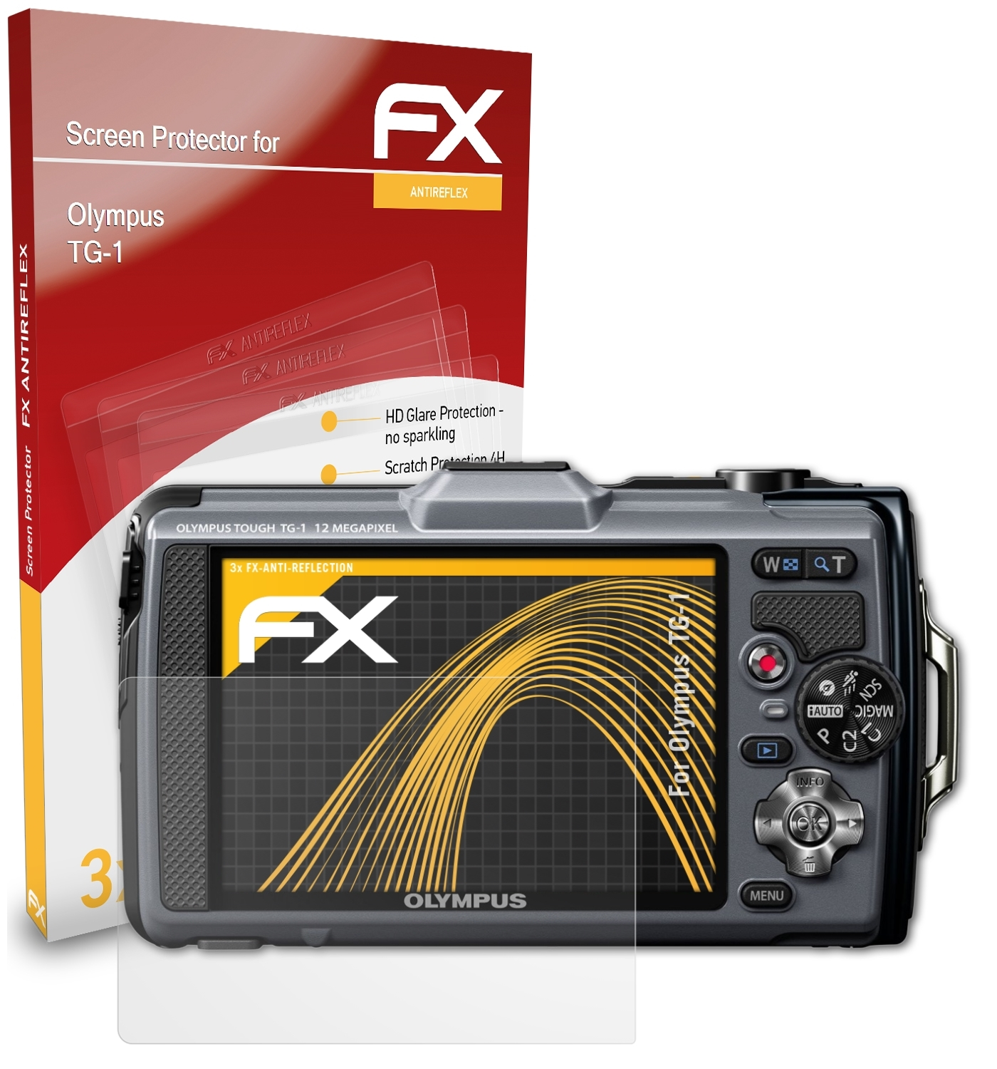 ATFOLIX 3x FX-Antireflex Olympus TG-1) Displayschutz(für