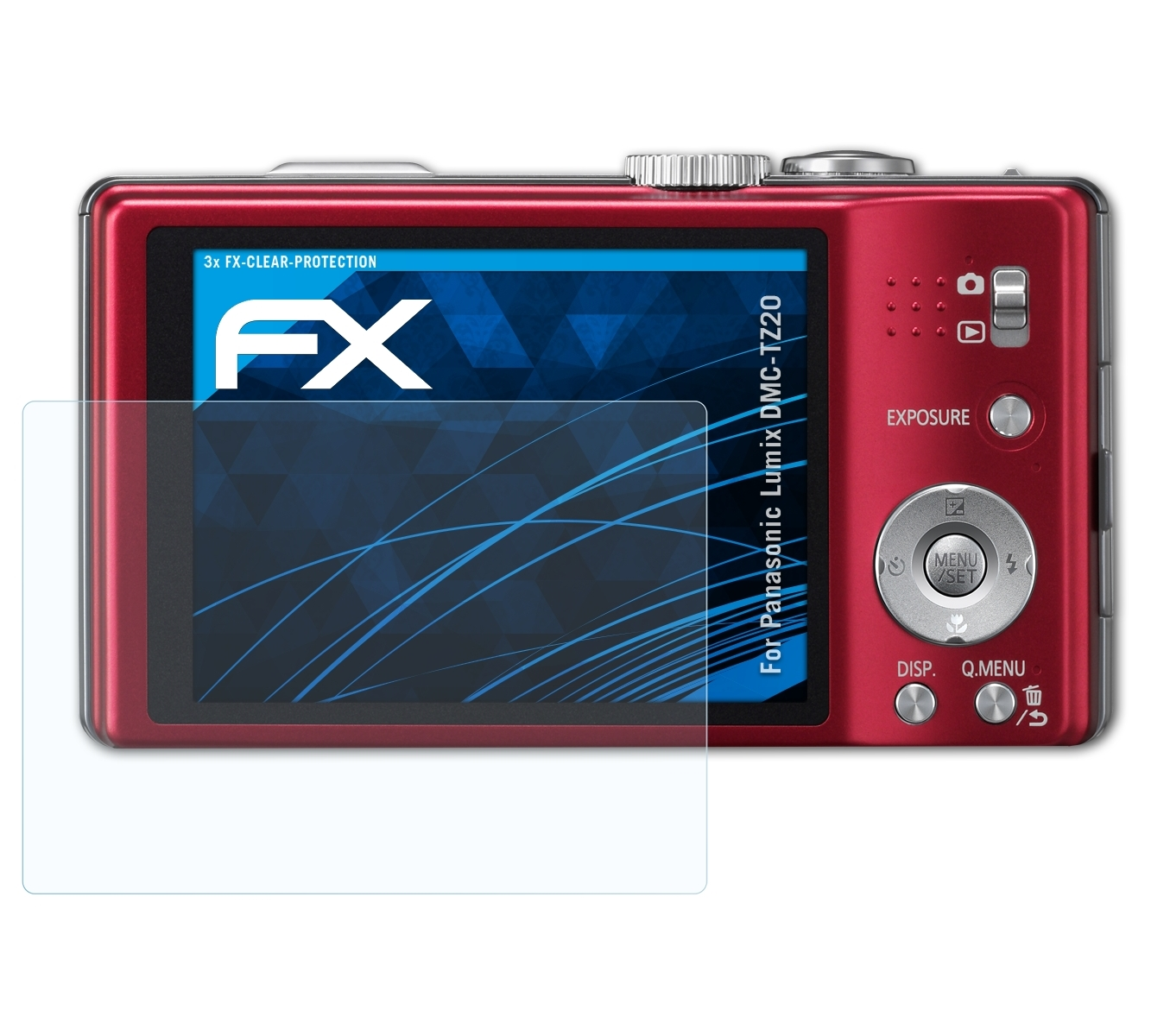 3x ATFOLIX Displayschutz(für FX-Clear Lumix DMC-TZ20) Panasonic