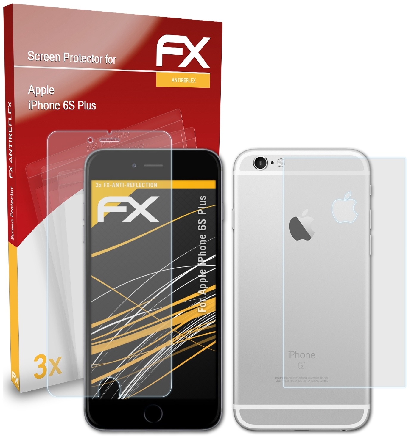 ATFOLIX 3x FX-Antireflex Displayschutz(für Plus) 6S Apple iPhone