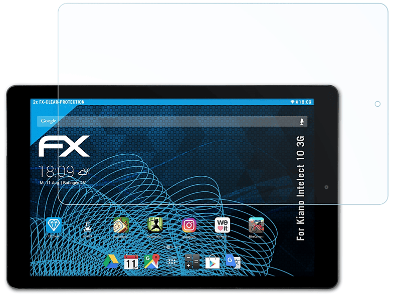 Displayschutz(für Intelect FX-Clear 2x ATFOLIX 3G) 10 Kiano