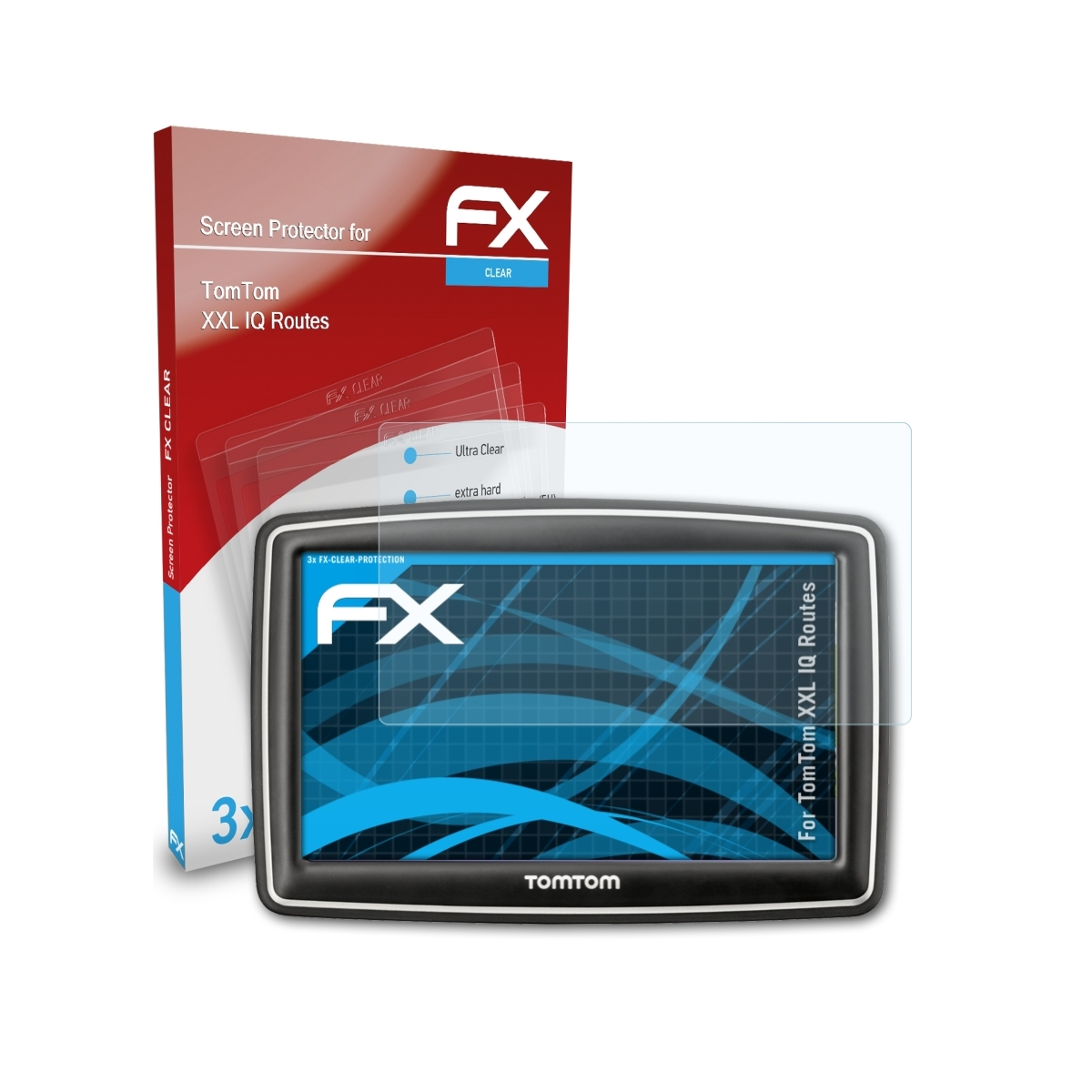 ATFOLIX 3x FX-Clear Displayschutz(für TomTom IQ Routes) XXL