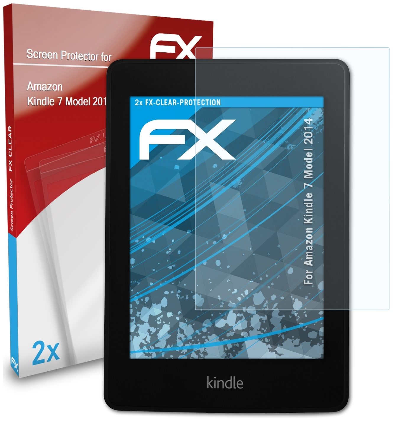 7 (Model Kindle FX-Clear Amazon ATFOLIX 2x 2014)) Displayschutz(für