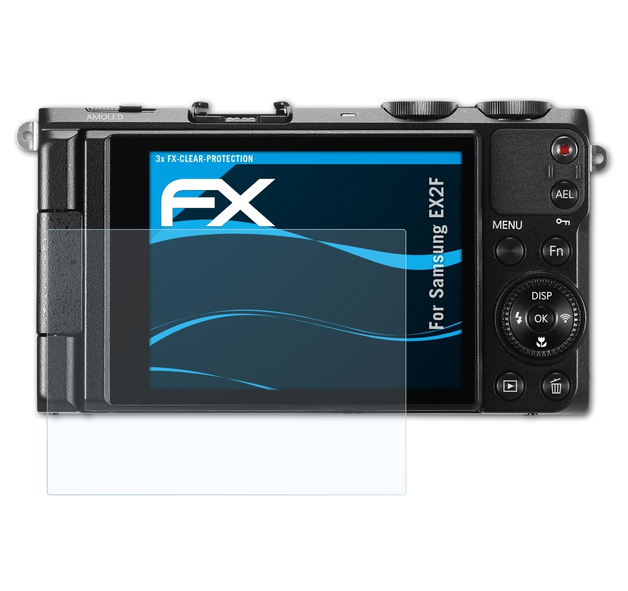 ATFOLIX Samsung EX2F) 3x FX-Clear Displayschutz(für