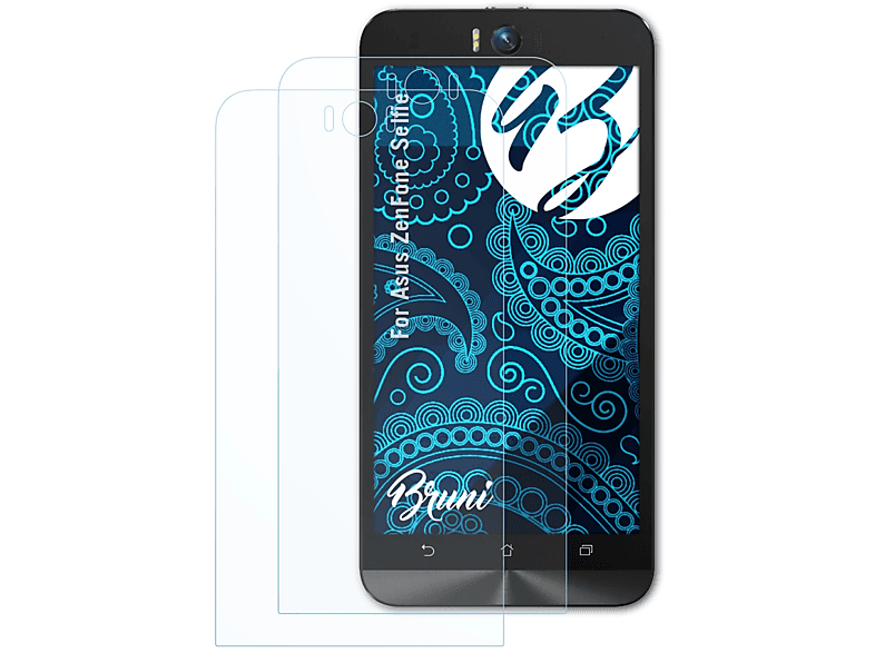 BRUNI 2x Basics-Clear Schutzfolie(für ZenFone Asus Selfie)