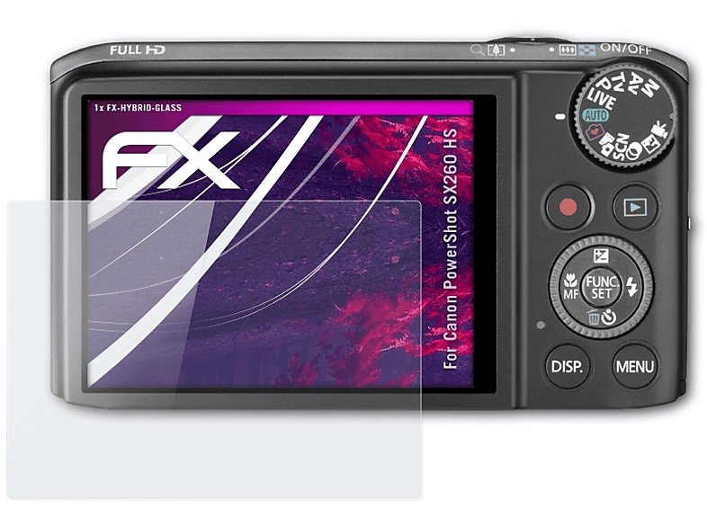 SX260 Schutzglas(für FX-Hybrid-Glass HS) Canon PowerShot ATFOLIX