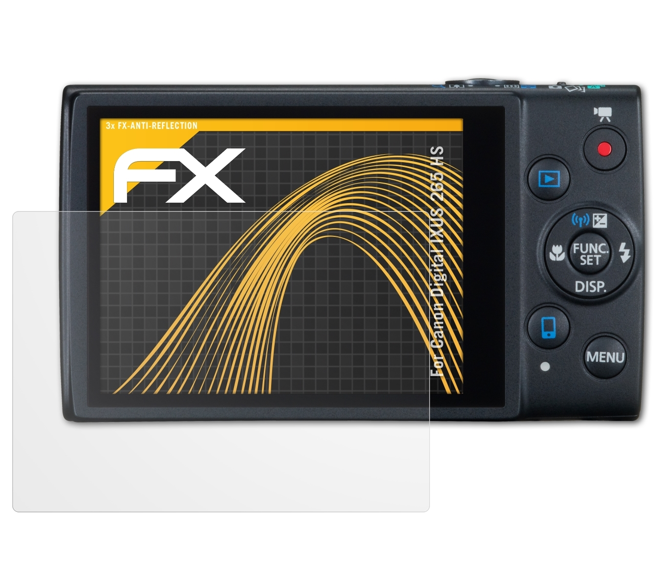 Displayschutz(für HS) Canon IXUS FX-Antireflex ATFOLIX Digital 3x 265