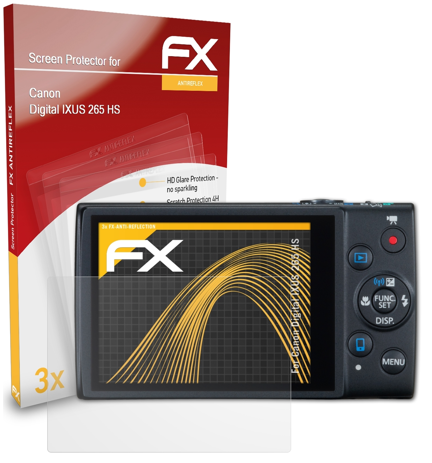 ATFOLIX 3x FX-Antireflex Canon 265 Digital Displayschutz(für HS) IXUS