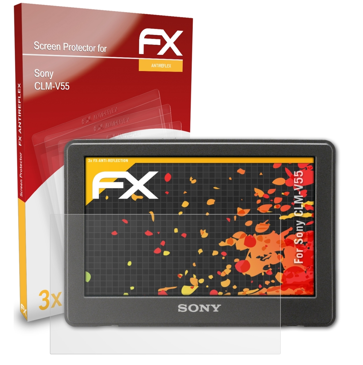 ATFOLIX 3x FX-Antireflex Displayschutz(für Sony CLM-V55)