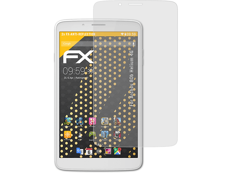 80b 2x FX-Antireflex Helium Archos Displayschutz(für ATFOLIX 4G)