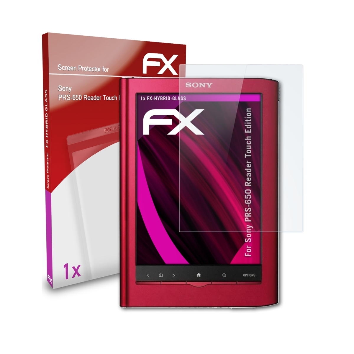 FX-Hybrid-Glass PRS-650 Edition) Sony Schutzglas(für Touch Reader ATFOLIX