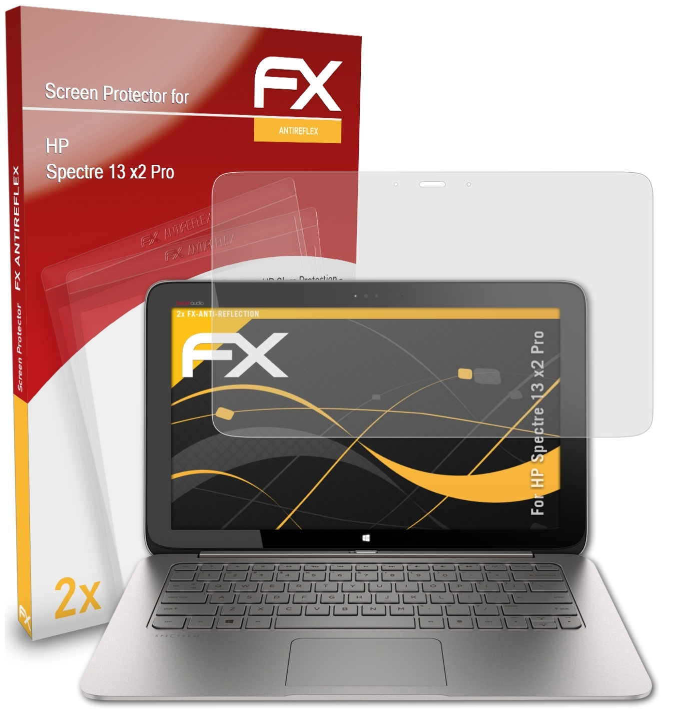 2x ATFOLIX Spectre Pro) 13 x2 FX-Antireflex HP Displayschutz(für