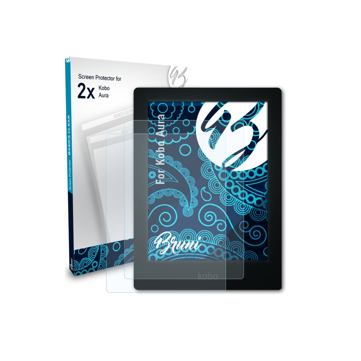 BRUNI 2x Basics-Clear Schutzfolie(für Aura) Kobo