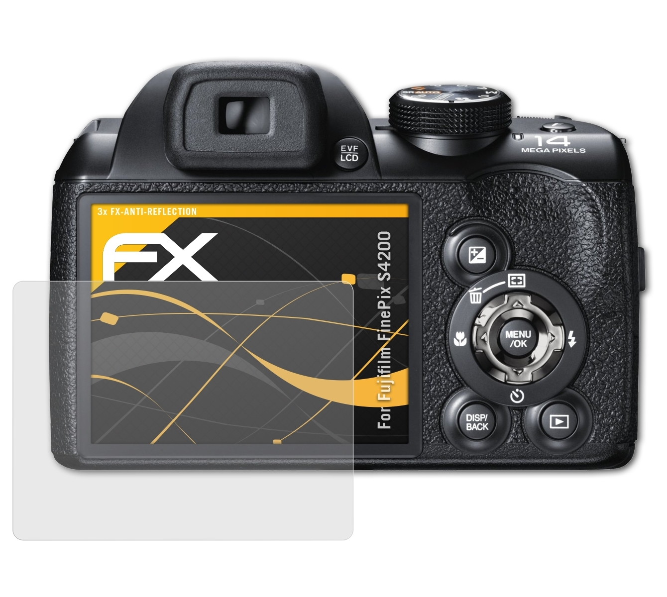 FX-Antireflex Fujifilm S4200) FinePix ATFOLIX 3x Displayschutz(für