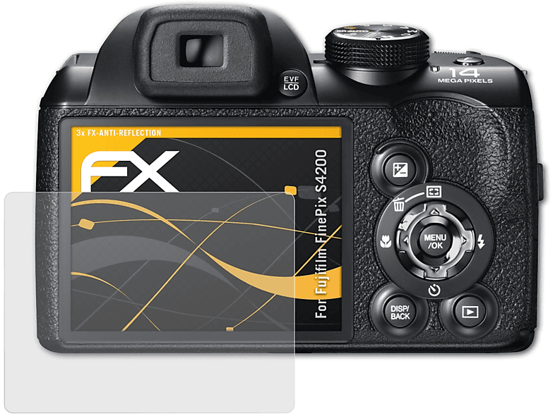 ATFOLIX 3x FX-Antireflex Displayschutz(für Fujifilm FinePix S4200)