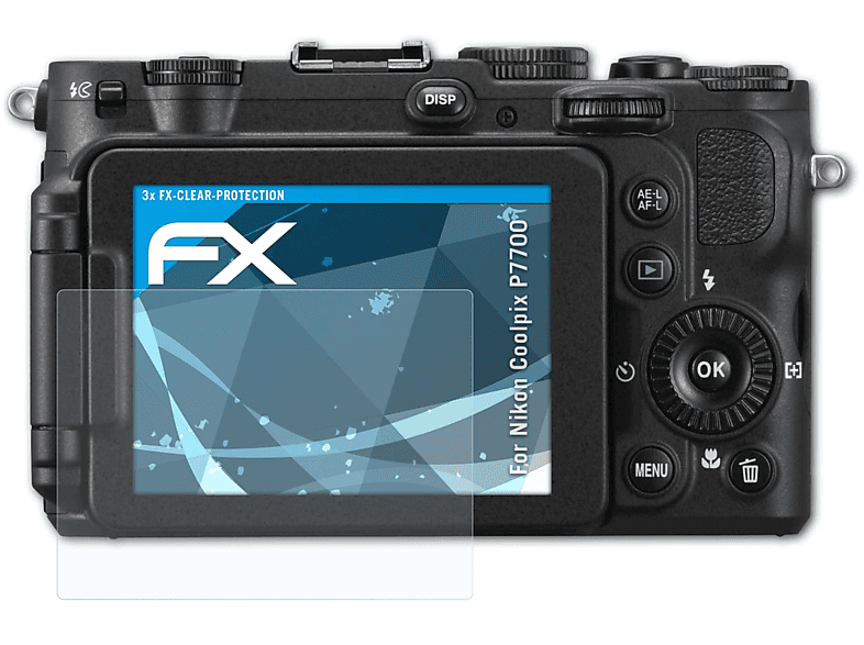 FX-Clear P7700) Nikon 3x Coolpix ATFOLIX Displayschutz(für