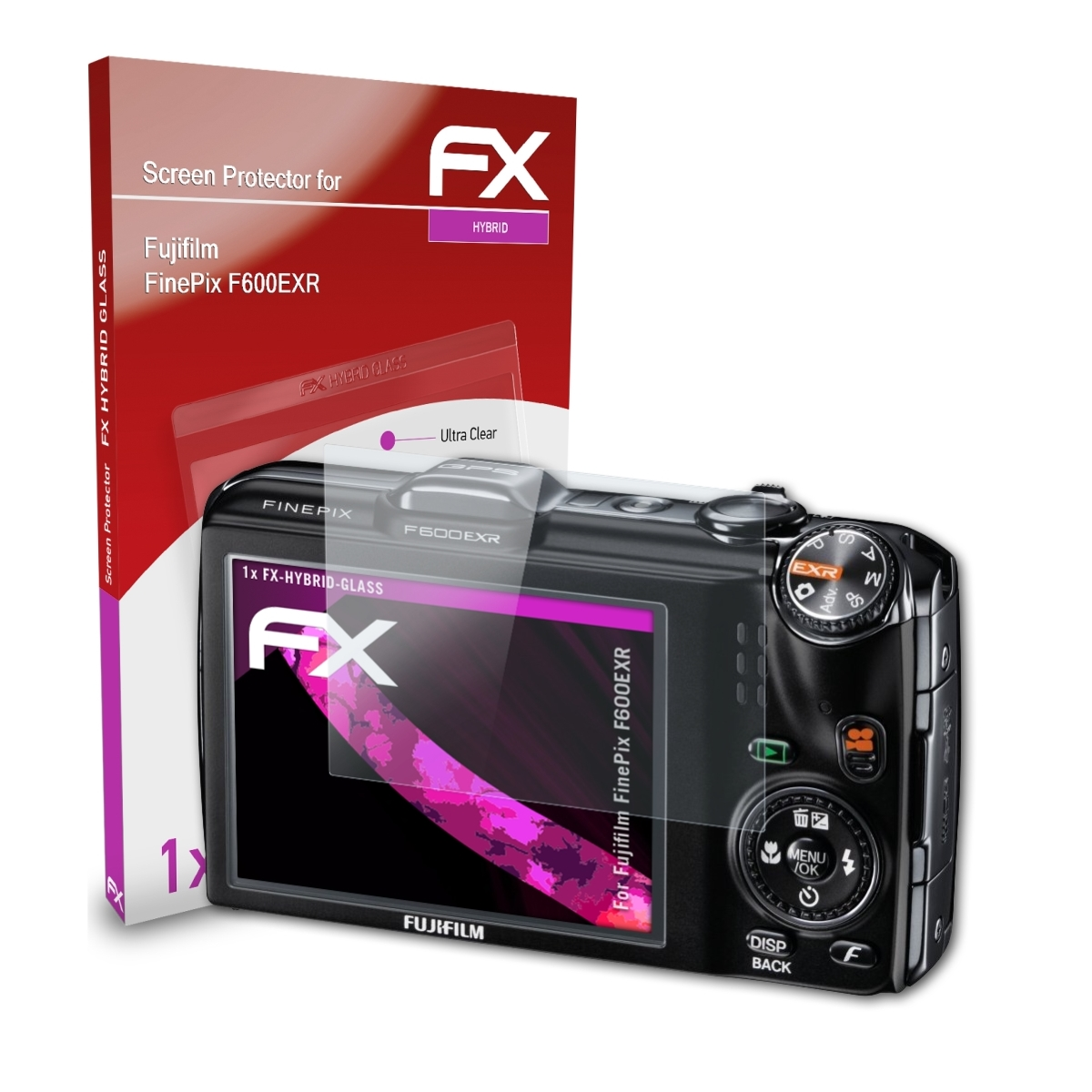 ATFOLIX FX-Hybrid-Glass Schutzglas(für F600EXR) FinePix Fujifilm