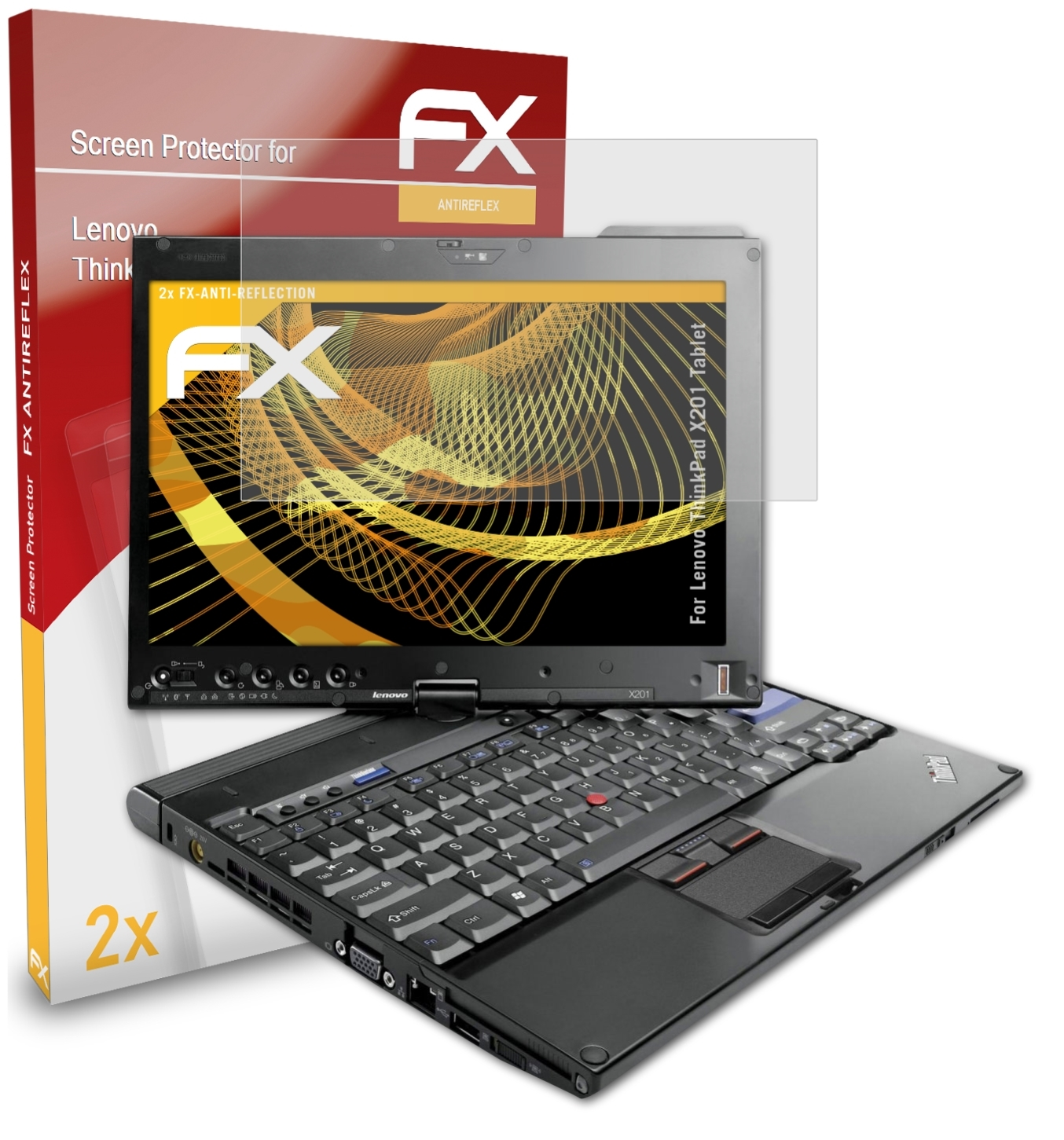 ATFOLIX 2x Displayschutz(für Lenovo ThinkPad Tablet) FX-Antireflex X201