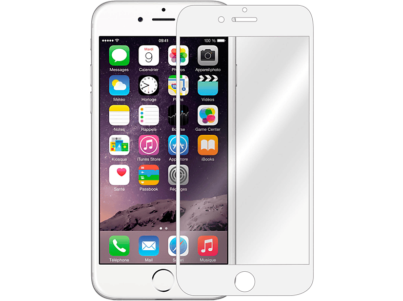 Schutzfolie 9H Glas-Folien(für AVIZAR Gehärtetes Härtegrad, Rand 6S) Weiß Glas Apple mit iPhone