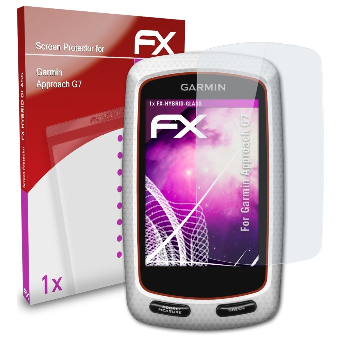 ATFOLIX FX-Hybrid-Glass G7) Garmin Schutzglas(für Approach