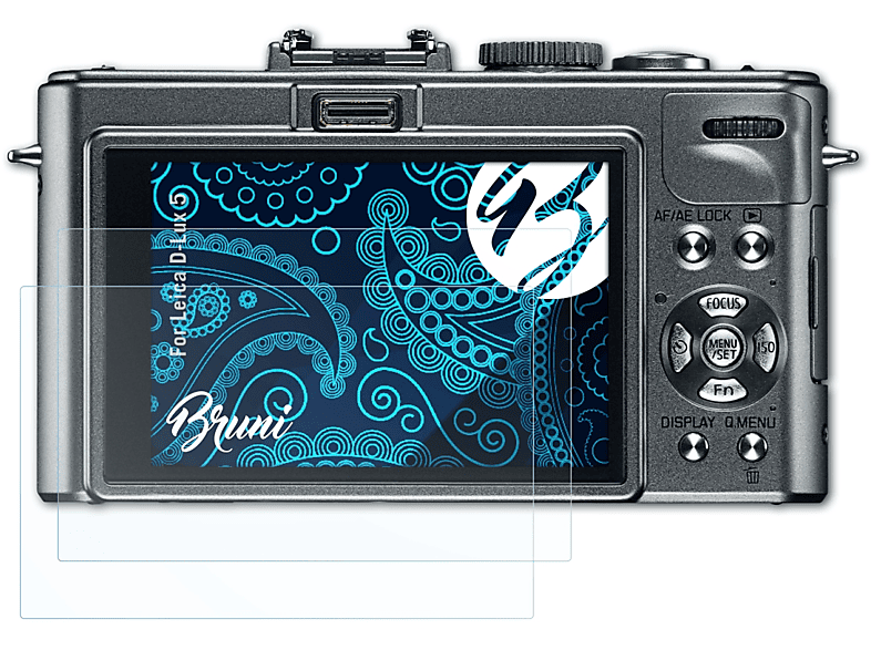 BRUNI 2x Basics-Clear Schutzfolie(für Leica D-Lux 5)