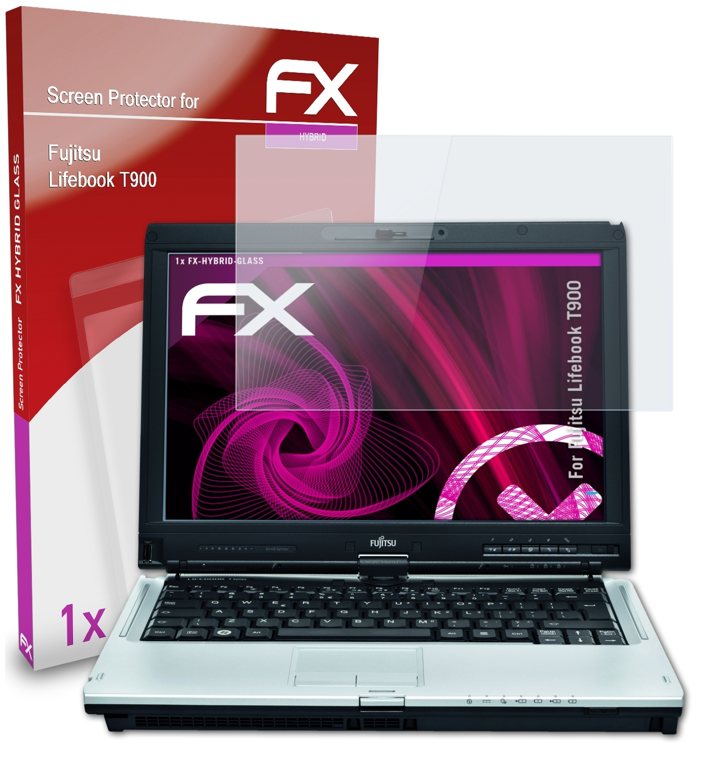 ATFOLIX FX-Hybrid-Glass Schutzglas(für Fujitsu Lifebook T900)