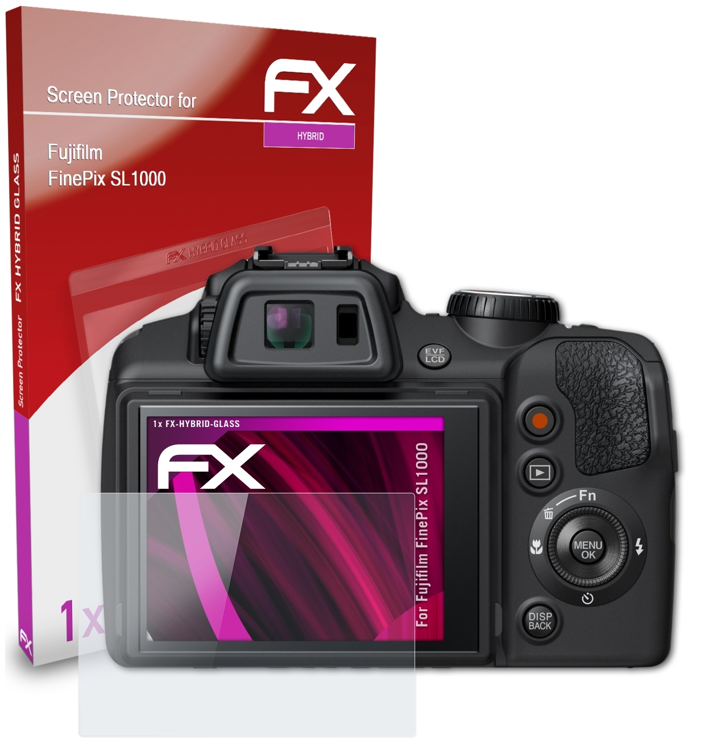 ATFOLIX FX-Hybrid-Glass FinePix Fujifilm Schutzglas(für SL1000)