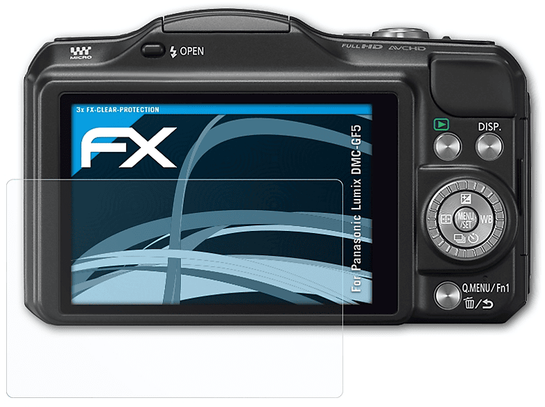 ATFOLIX 3x FX-Clear Displayschutz(für Panasonic Lumix DMC-GF5)