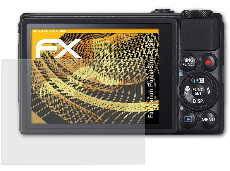 ATFOLIX 3x S120) Canon Displayschutz(für PowerShot FX-Antireflex