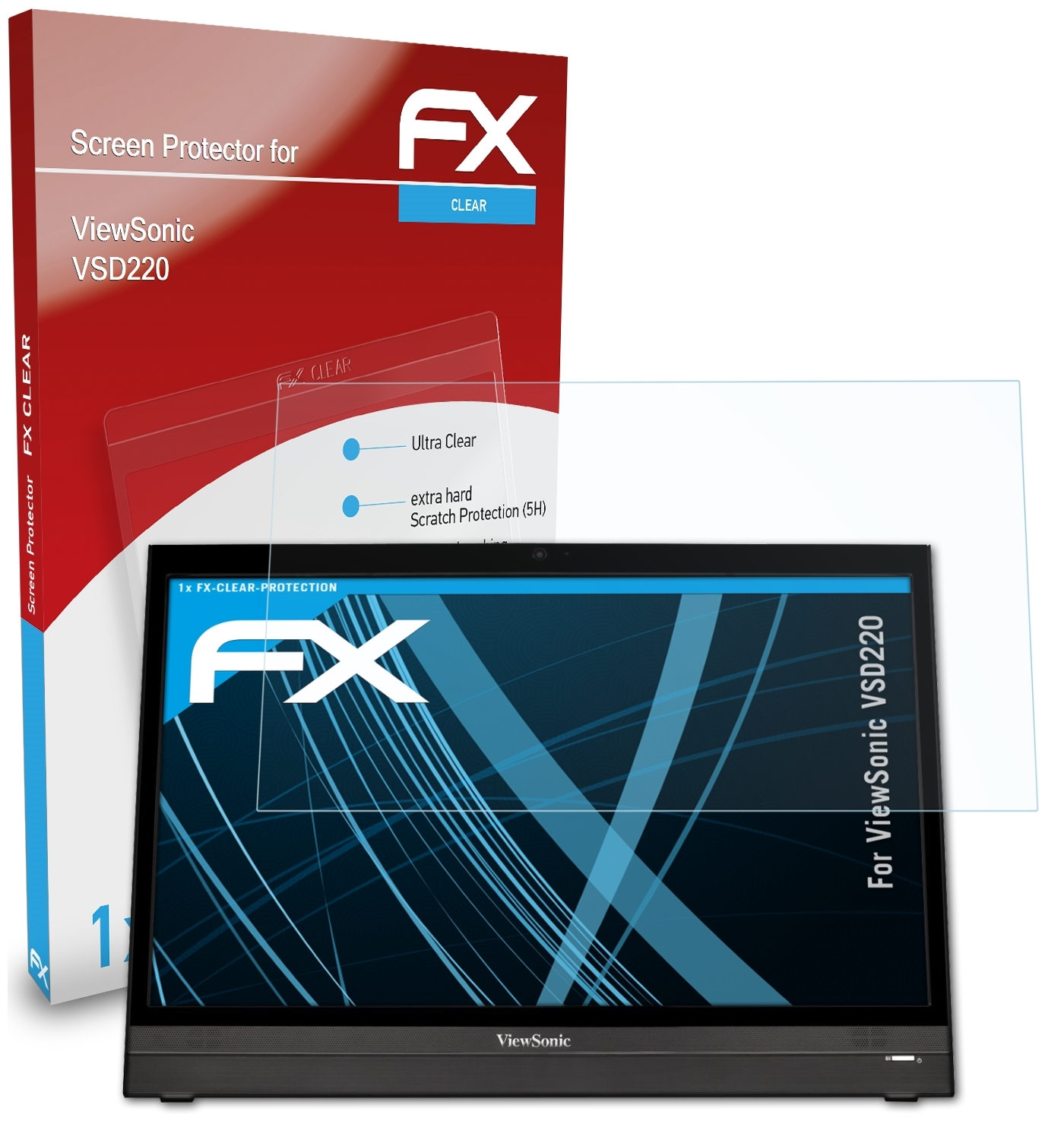 FX-Clear VSD220) Displayschutz(für ATFOLIX ViewSonic
