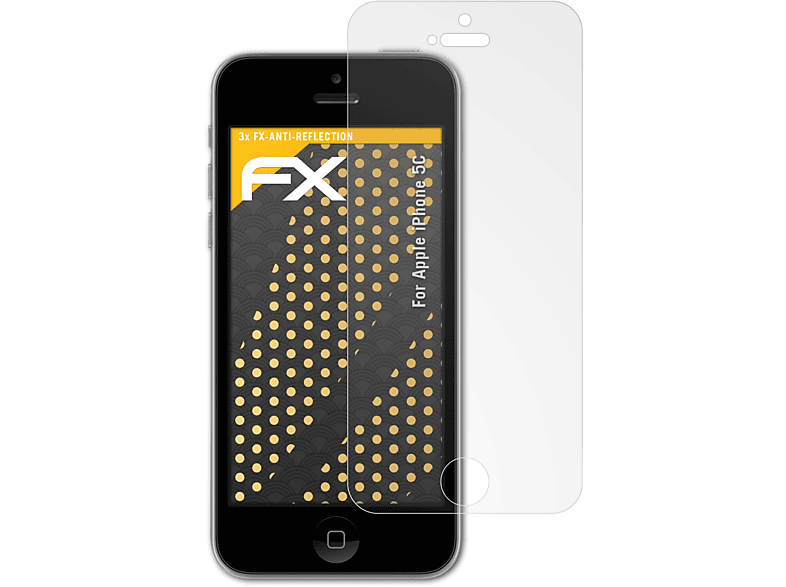 iPhone ATFOLIX FX-Antireflex Apple 5C) Displayschutz(für 3x
