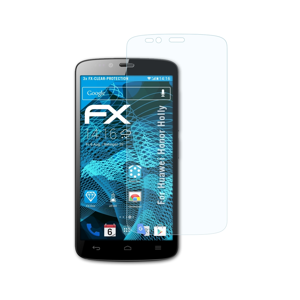 3x Huawei ATFOLIX Displayschutz(für Holly) FX-Clear Honor