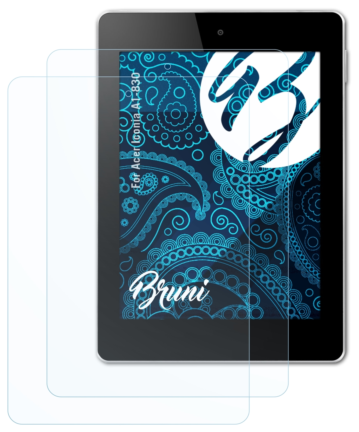 BRUNI 2x Basics-Clear Schutzfolie(für Acer Iconia A1-830)