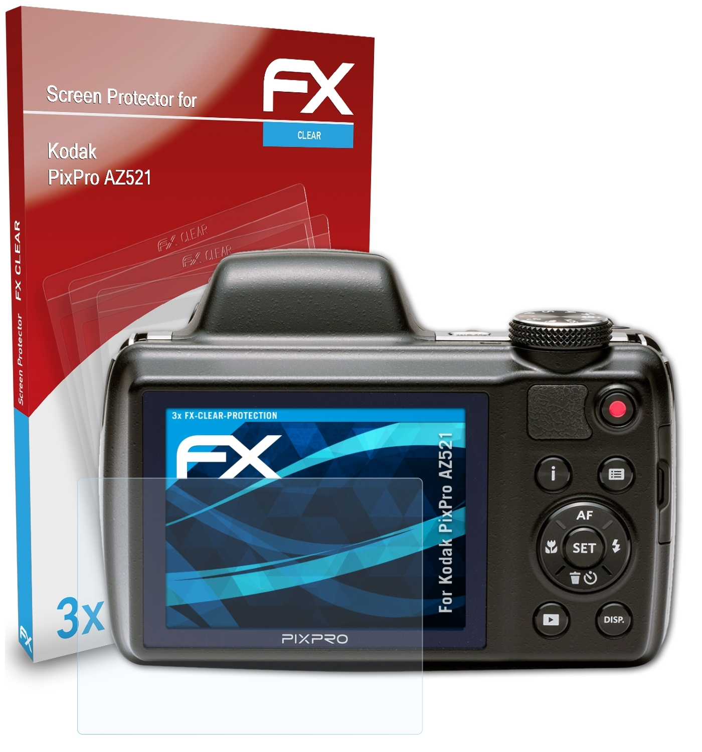 Kodak ATFOLIX 3x Displayschutz(für FX-Clear PixPro AZ521)