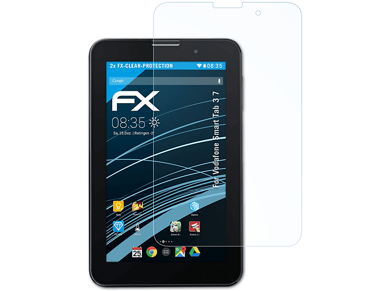 ATFOLIX 2x FX-Clear Displayschutz(für Vodafone Smart Tab 3 7)