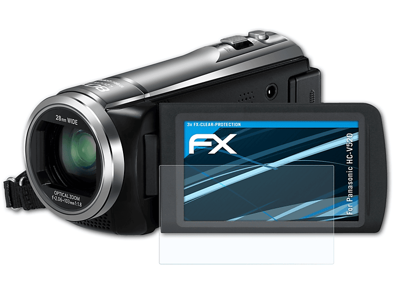 ATFOLIX HC-V520) Panasonic FX-Clear Displayschutz(für 3x