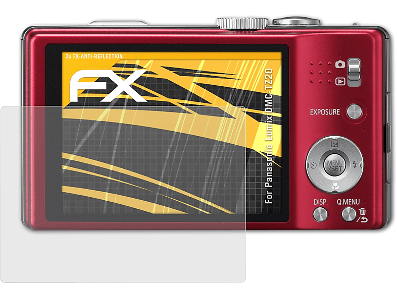 Displayschutz(für ATFOLIX DMC-TZ20) Panasonic Lumix FX-Antireflex 3x