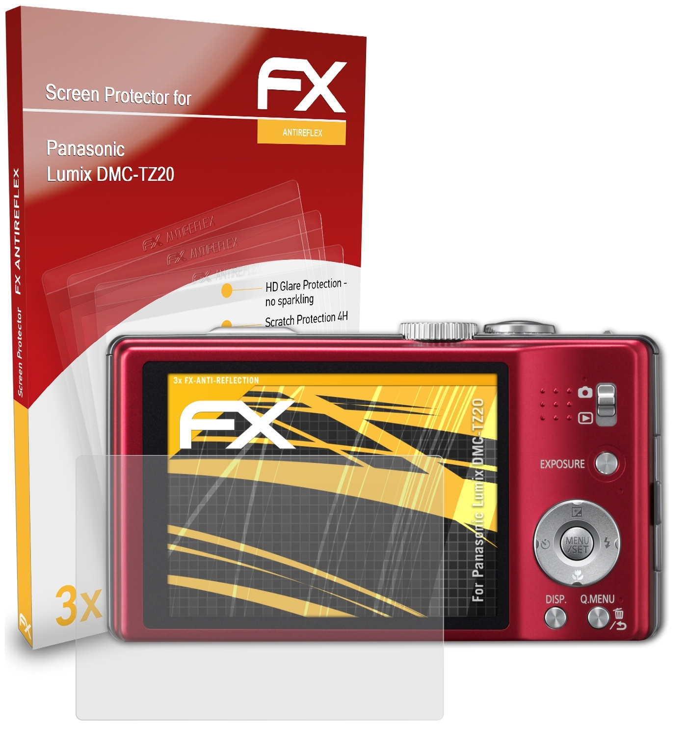 ATFOLIX 3x FX-Antireflex Displayschutz(für DMC-TZ20) Lumix Panasonic