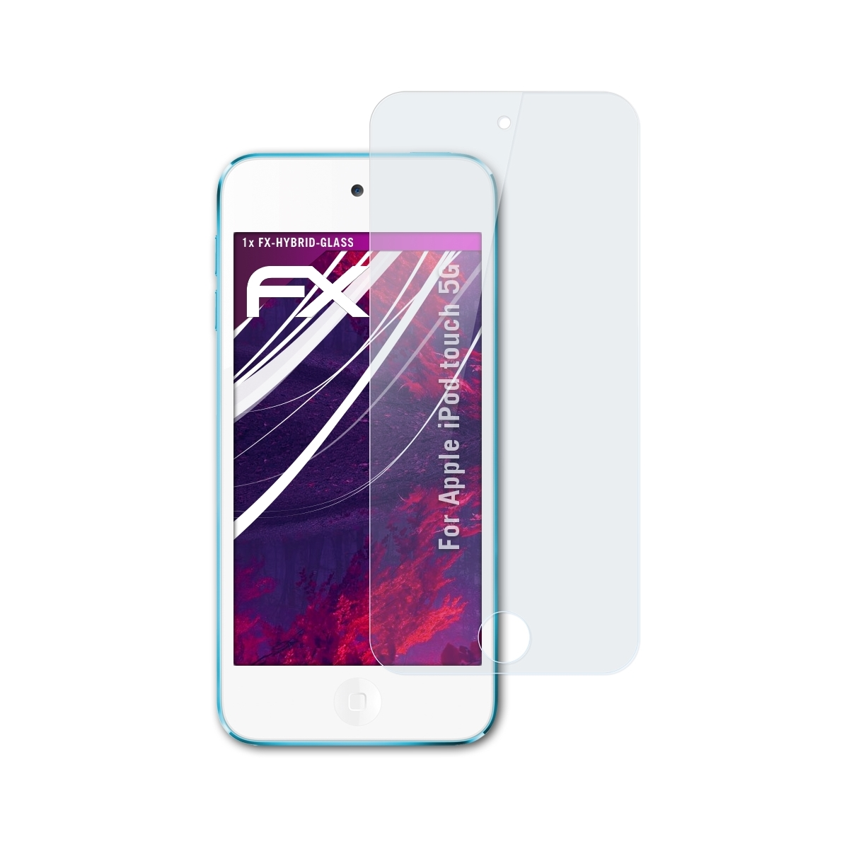 ATFOLIX FX-Hybrid-Glass Schutzglas(für Apple iPod touch 5G)