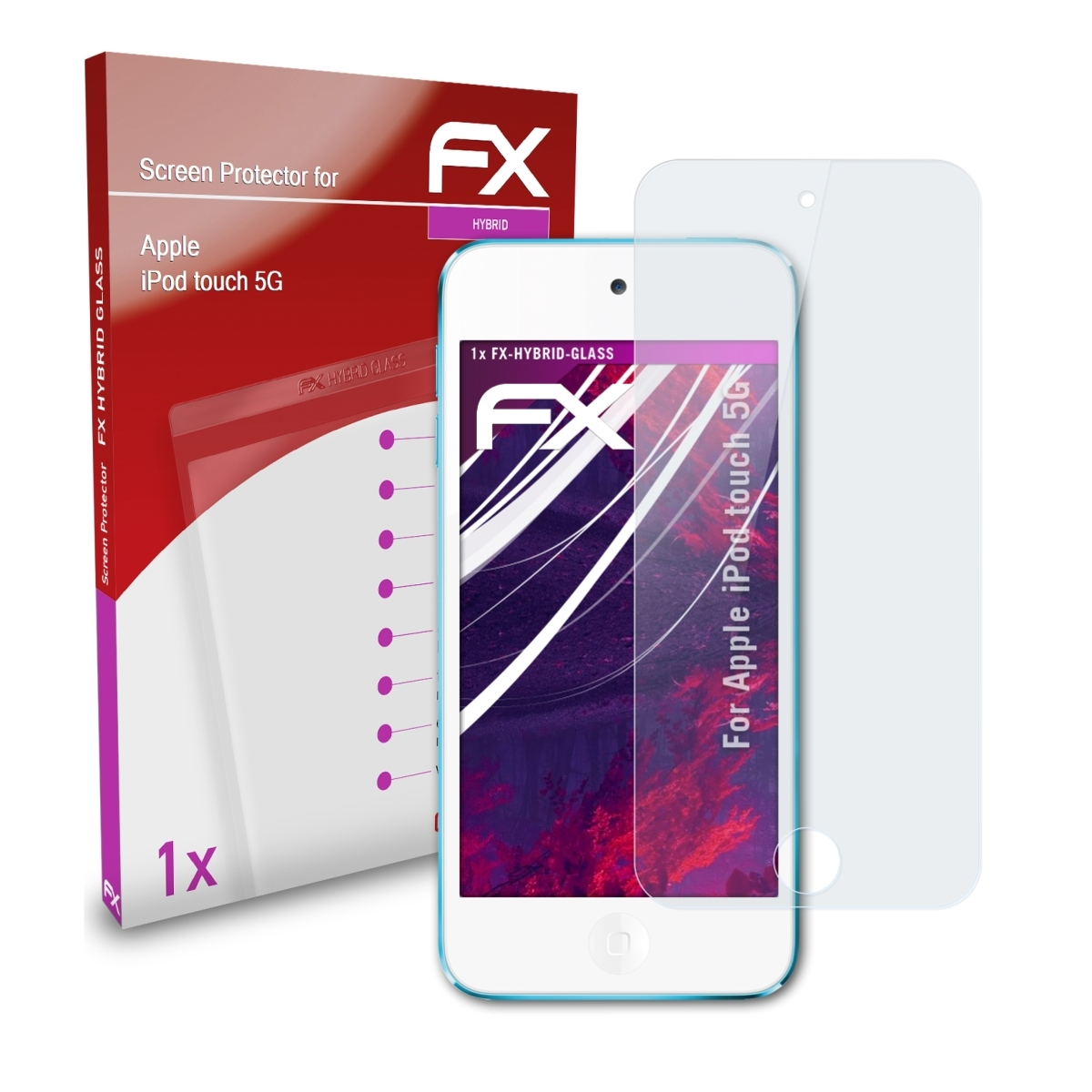 ATFOLIX FX-Hybrid-Glass Schutzglas(für Apple iPod touch 5G)