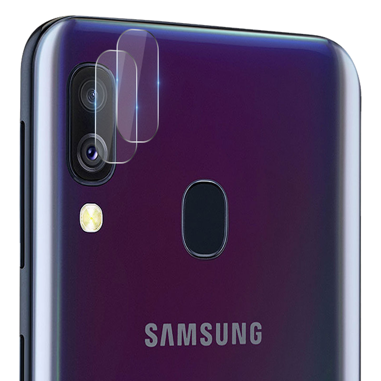IMAK Gehärtetes Glas Schutzfolie mit Folien(für Samsung Härtegrad A40) Rückkamera Galaxy 9H