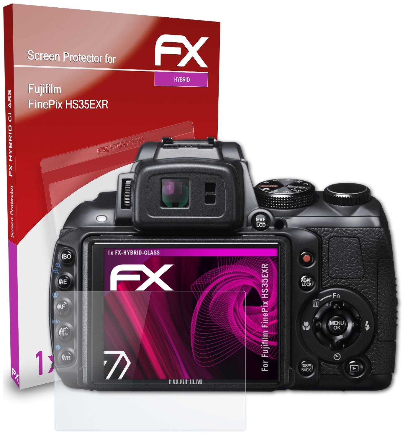 Fujifilm HS35EXR) FinePix FX-Hybrid-Glass Schutzglas(für ATFOLIX