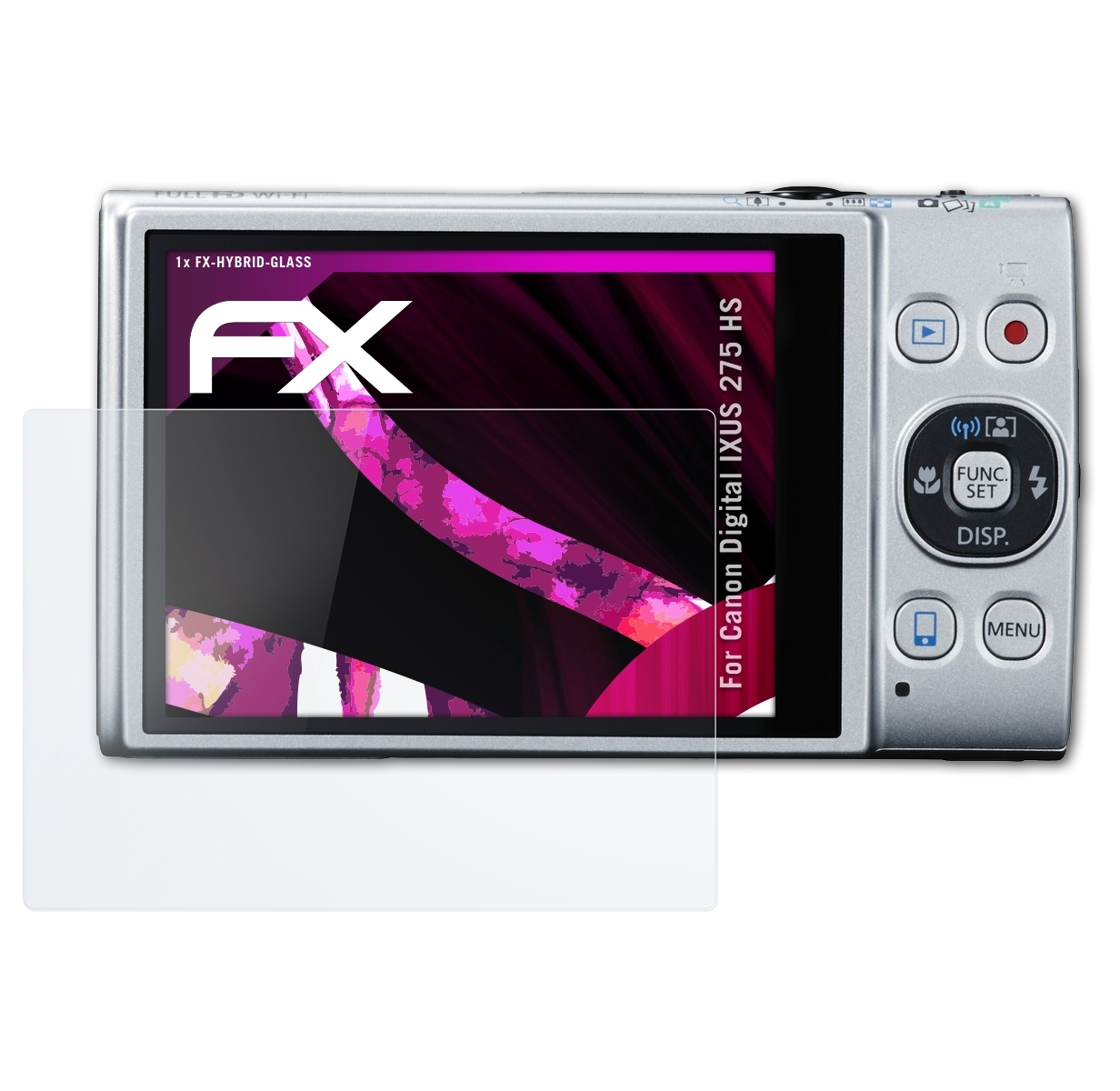 Canon IXUS Digital FX-Hybrid-Glass HS) 275 Schutzglas(für ATFOLIX