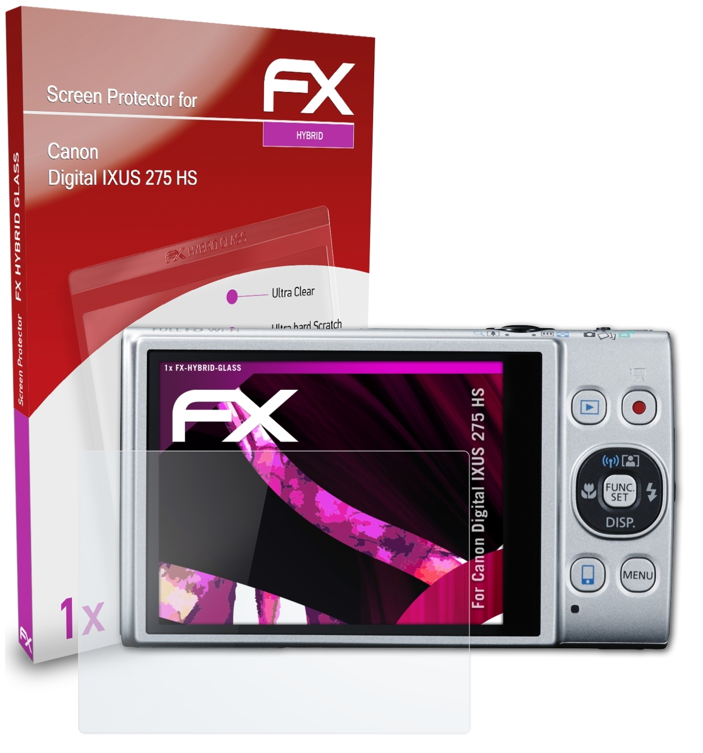 IXUS Digital 275 Canon ATFOLIX FX-Hybrid-Glass Schutzglas(für HS)
