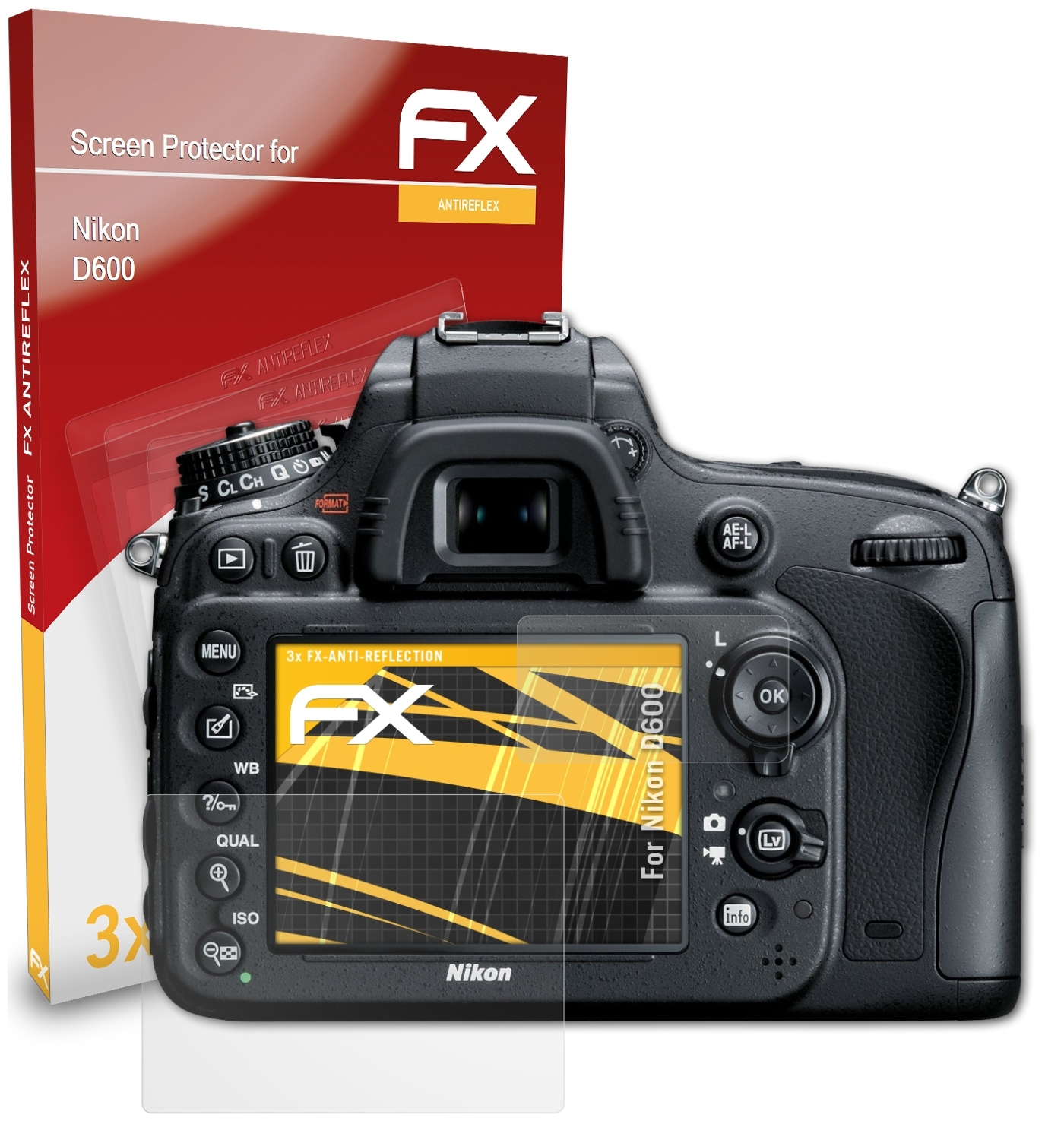 3x Nikon ATFOLIX Displayschutz(für FX-Antireflex D600)
