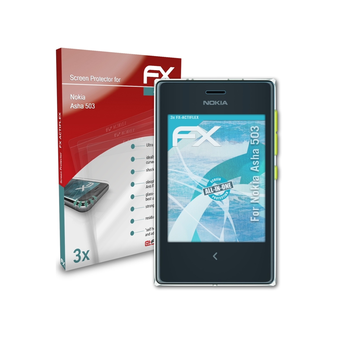 ATFOLIX 3x FX-ActiFleX Displayschutz(für 503) Asha Nokia