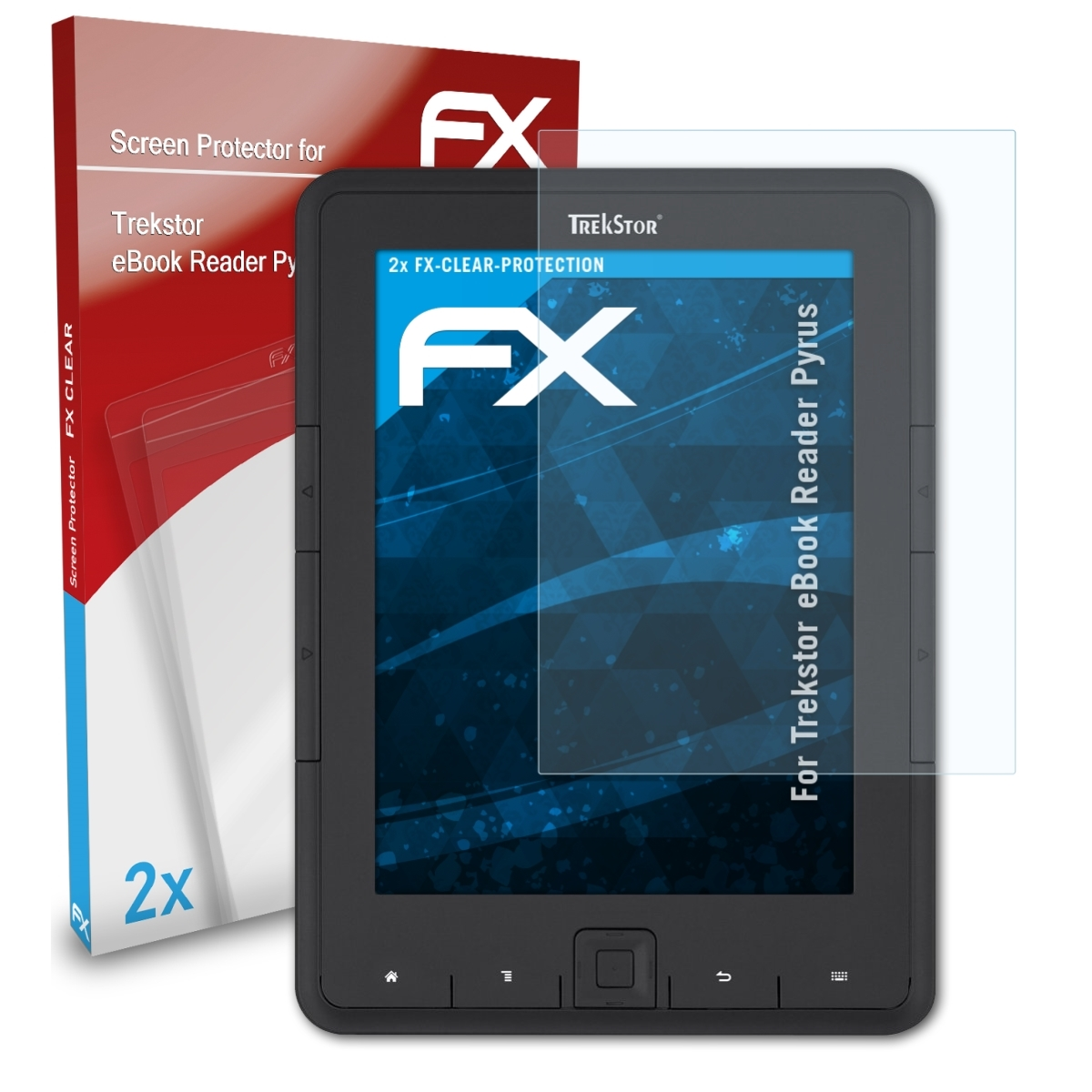 FX-Clear Pyrus) Trekstor 2x eBook ATFOLIX Displayschutz(für Reader