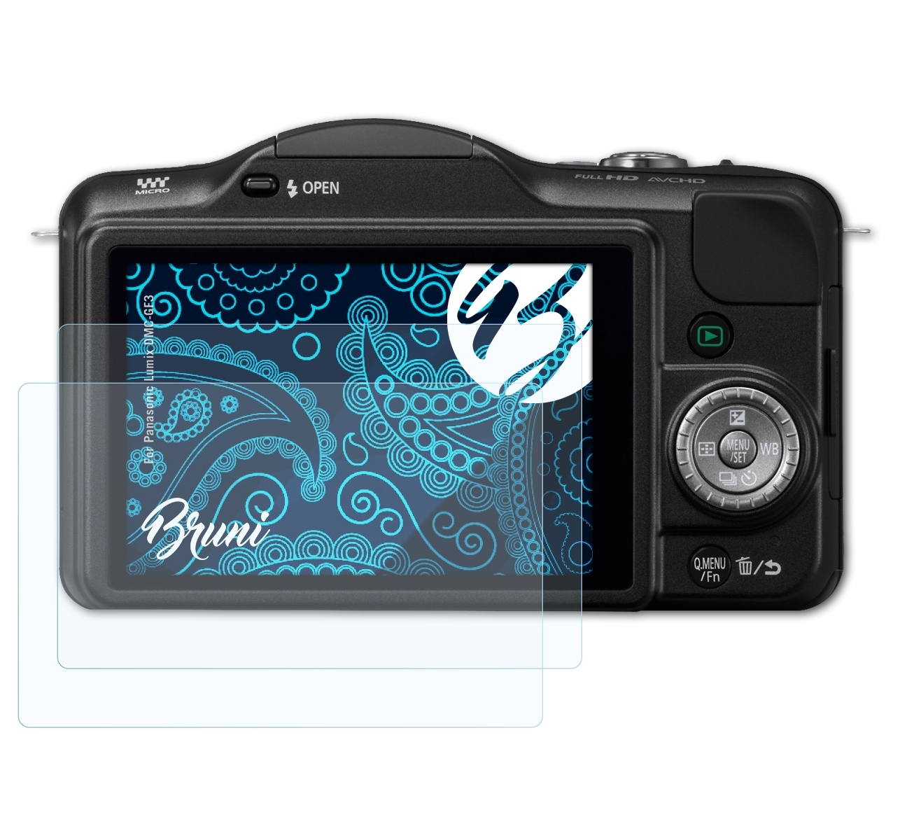 BRUNI 2x Basics-Clear DMC-GF3) Lumix Schutzfolie(für Panasonic