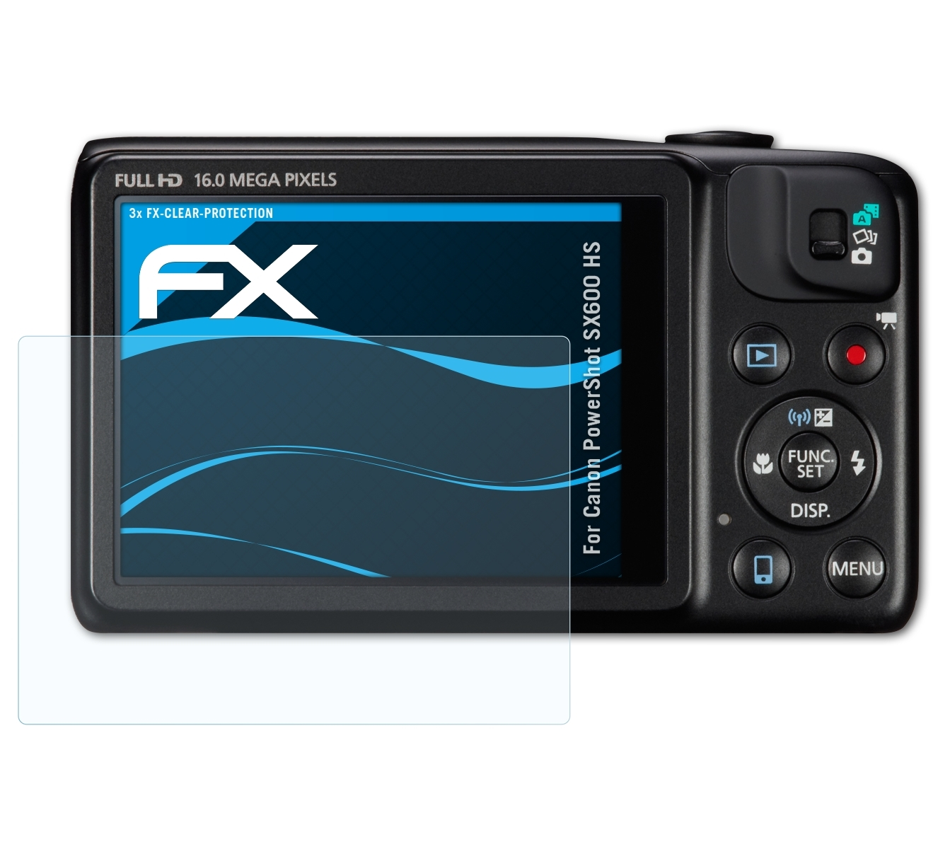 Displayschutz(für ATFOLIX HS) Canon PowerShot 3x SX600 FX-Clear